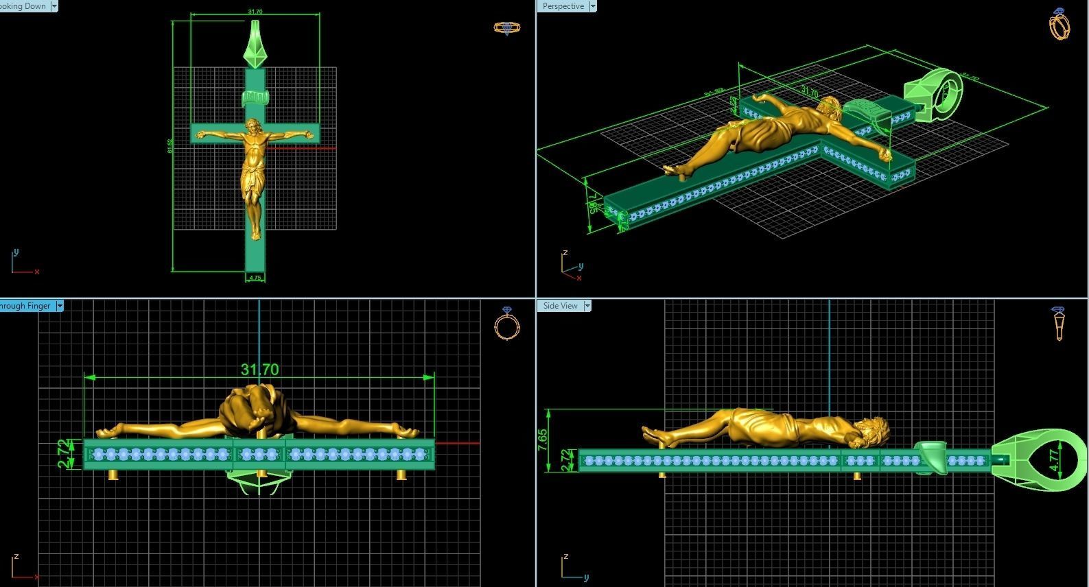 cross orthodox with the crucifix of jesus 993 3D print model_2