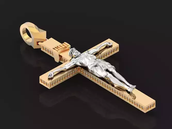 cross orthodox  with the crucifix of jesus 993 3D print model