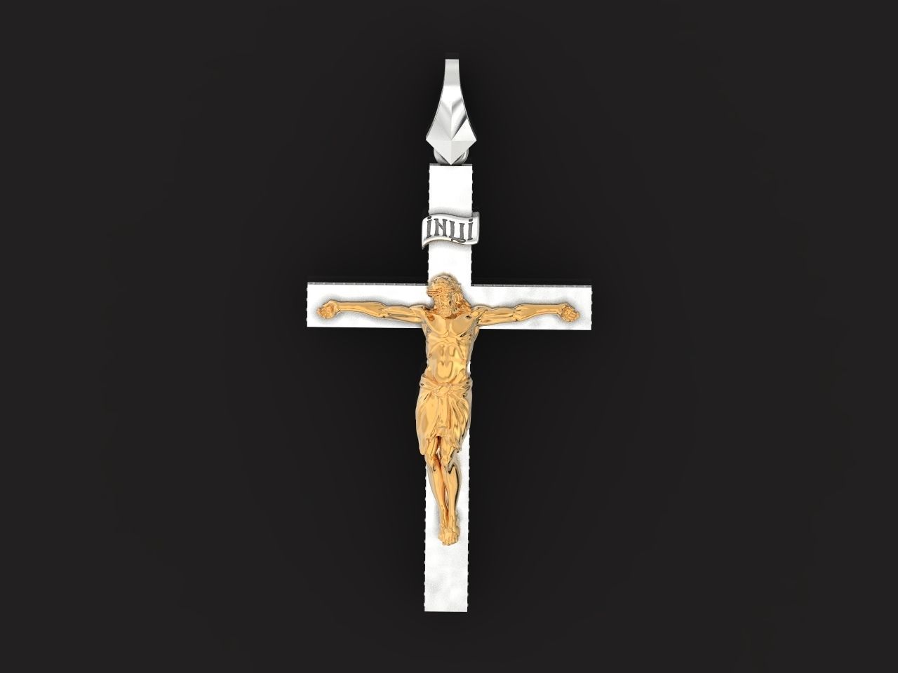 cross orthodox with the crucifix of jesus 993 3D print model_30