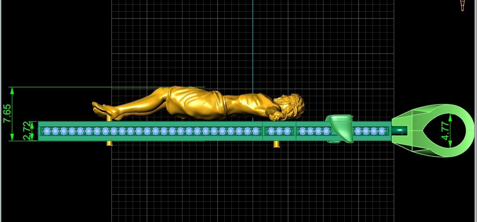 cross orthodox with the crucifix of jesus 993 3D print model_7