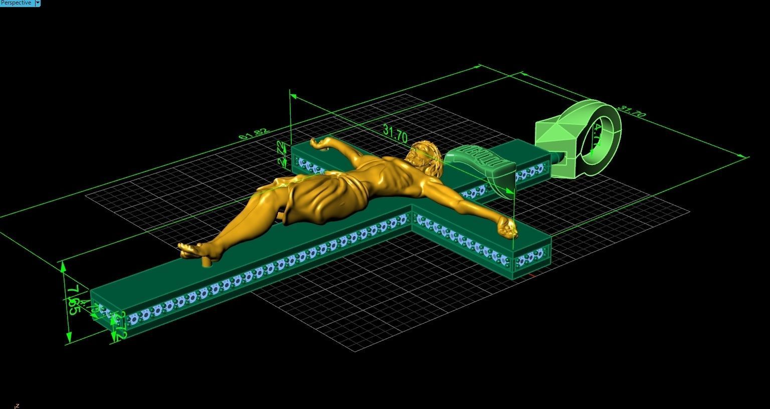 cross orthodox with the crucifix of jesus 993 3D print model_9