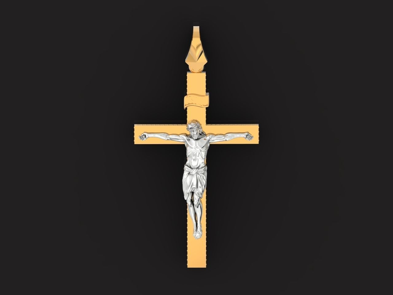 cross orthodox with the crucifix of jesus 993 3D print model_18