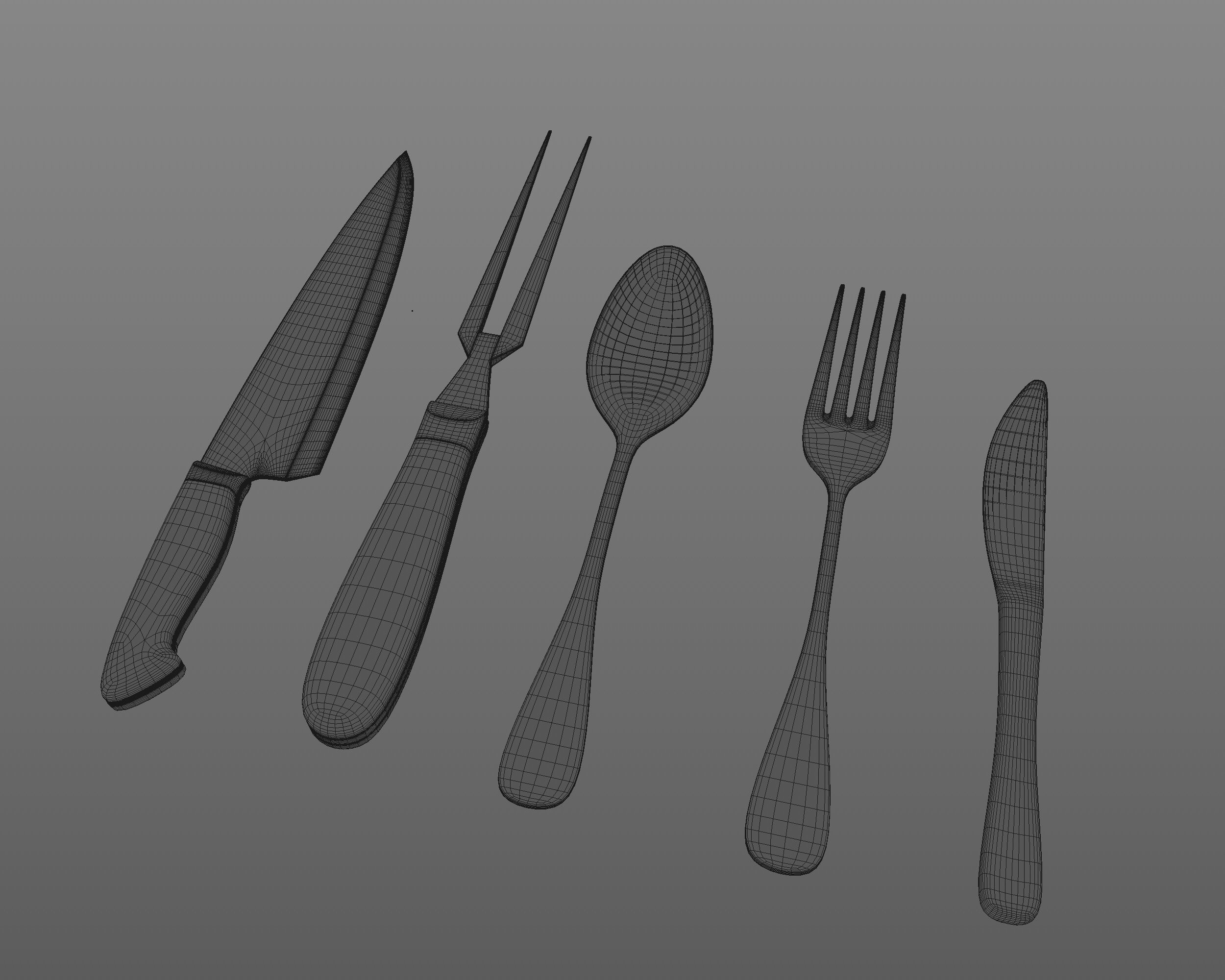 Cutlery Set 3D model_5