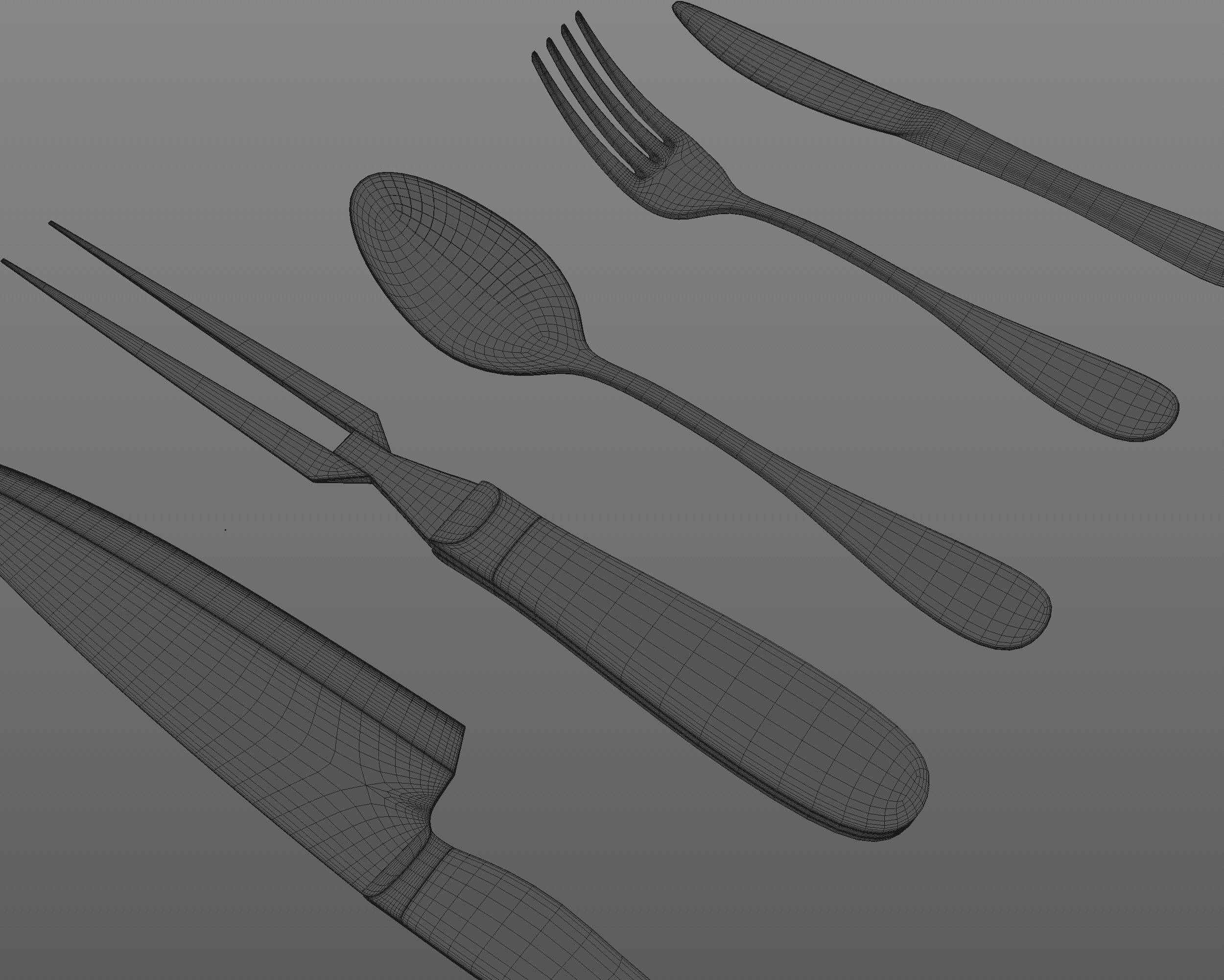 Cutlery Set 3D model_6