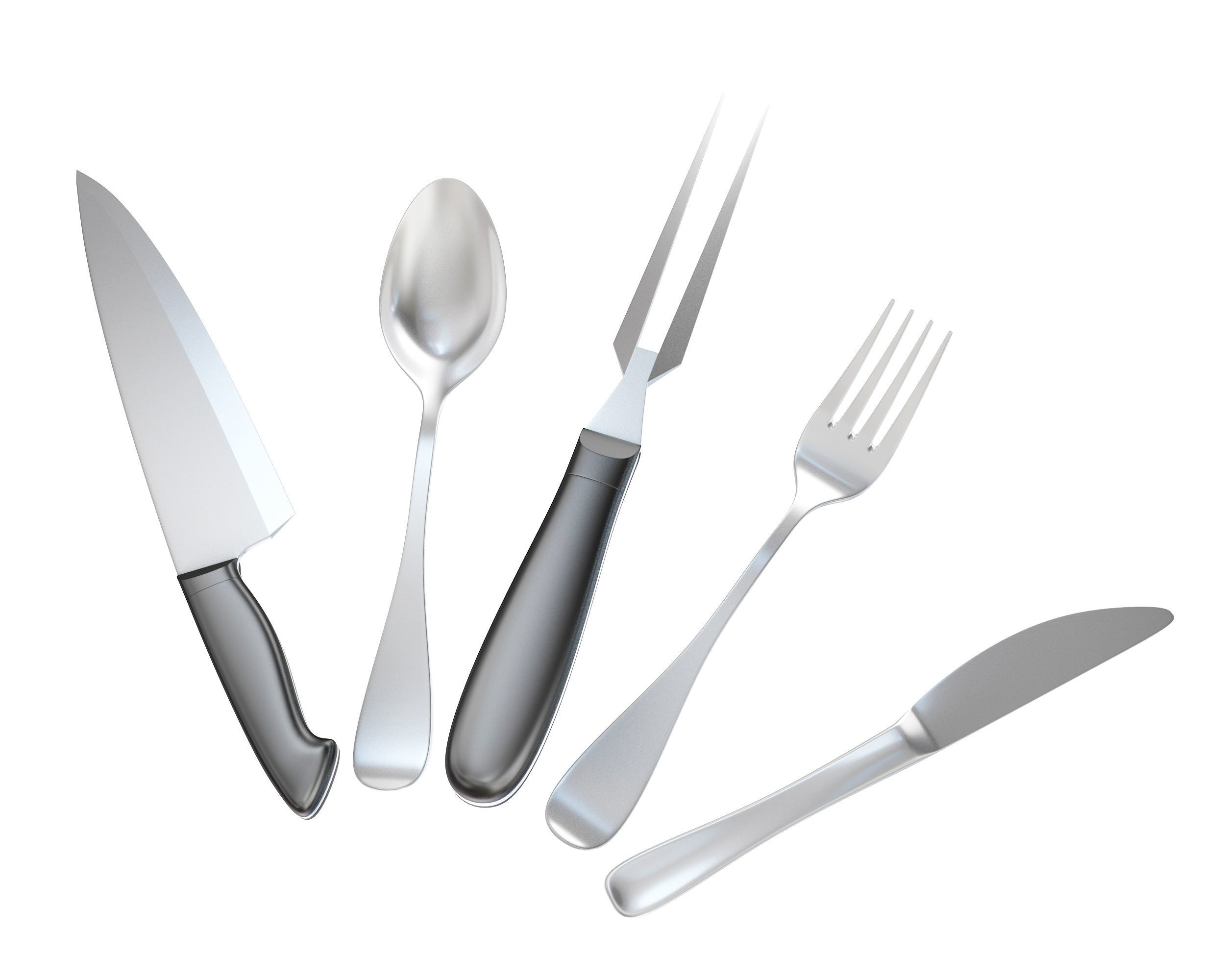 Cutlery Set 3D model_2