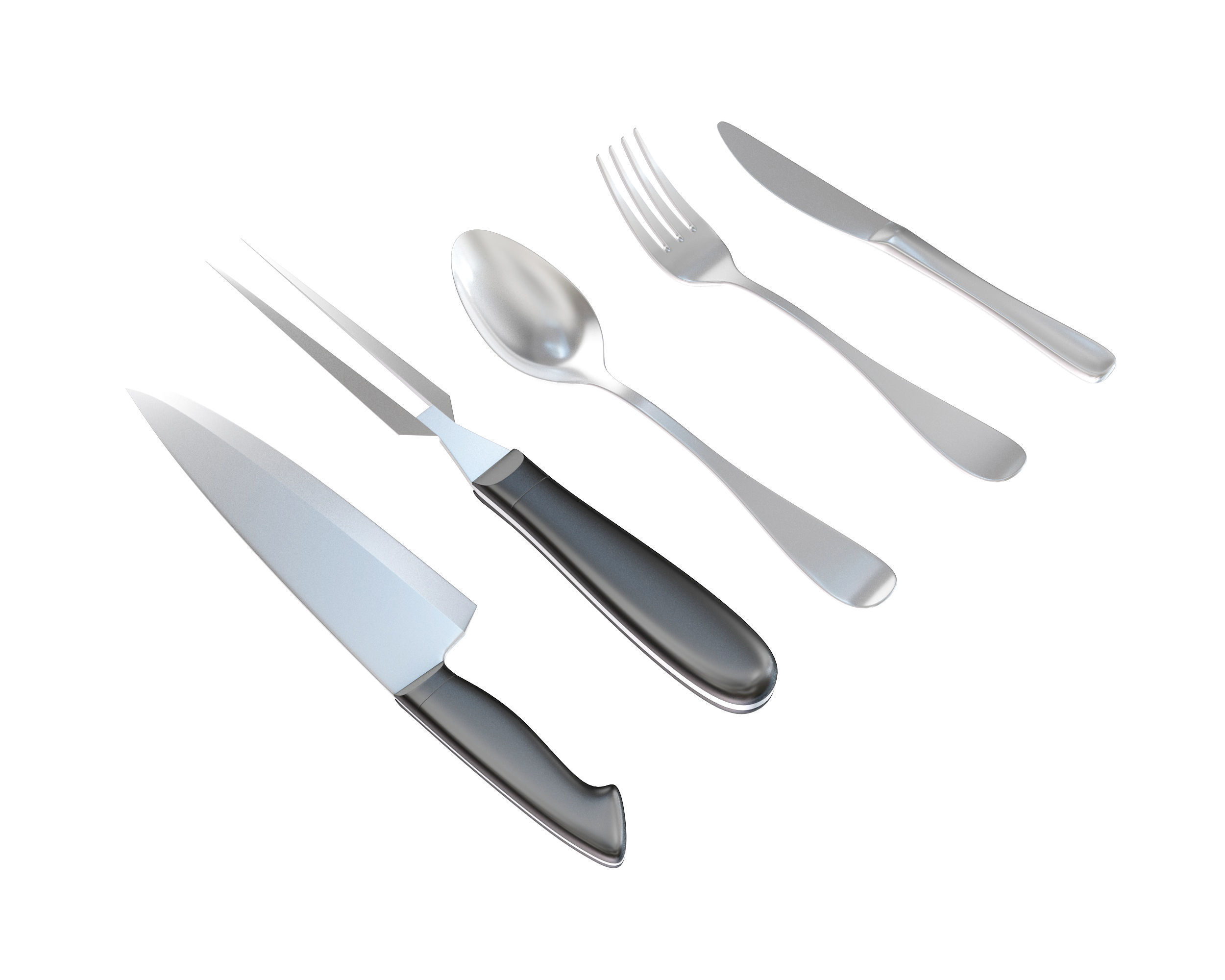 Cutlery Set 3D model_1