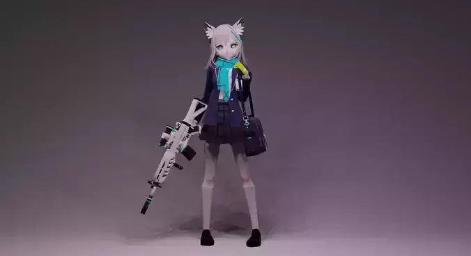 Anime Character - BA Sunaookami Shiroko