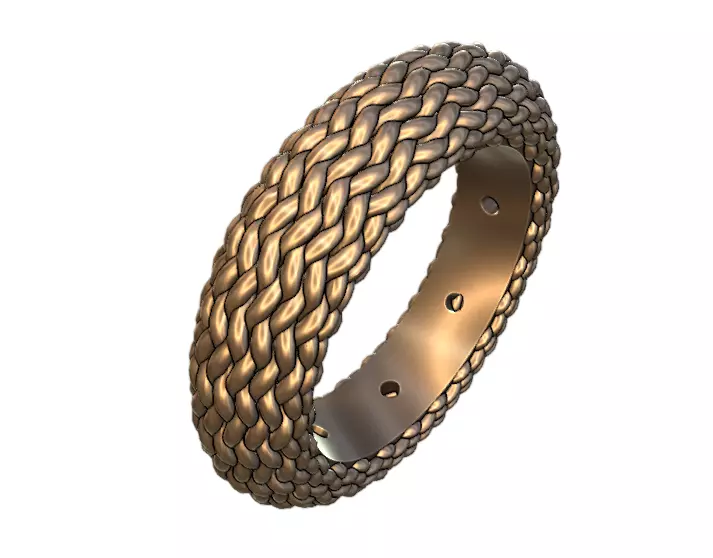 heavy weave ring us size 8 3D print model