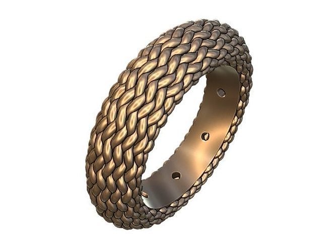 heavy weave ring us size 8 3D print model