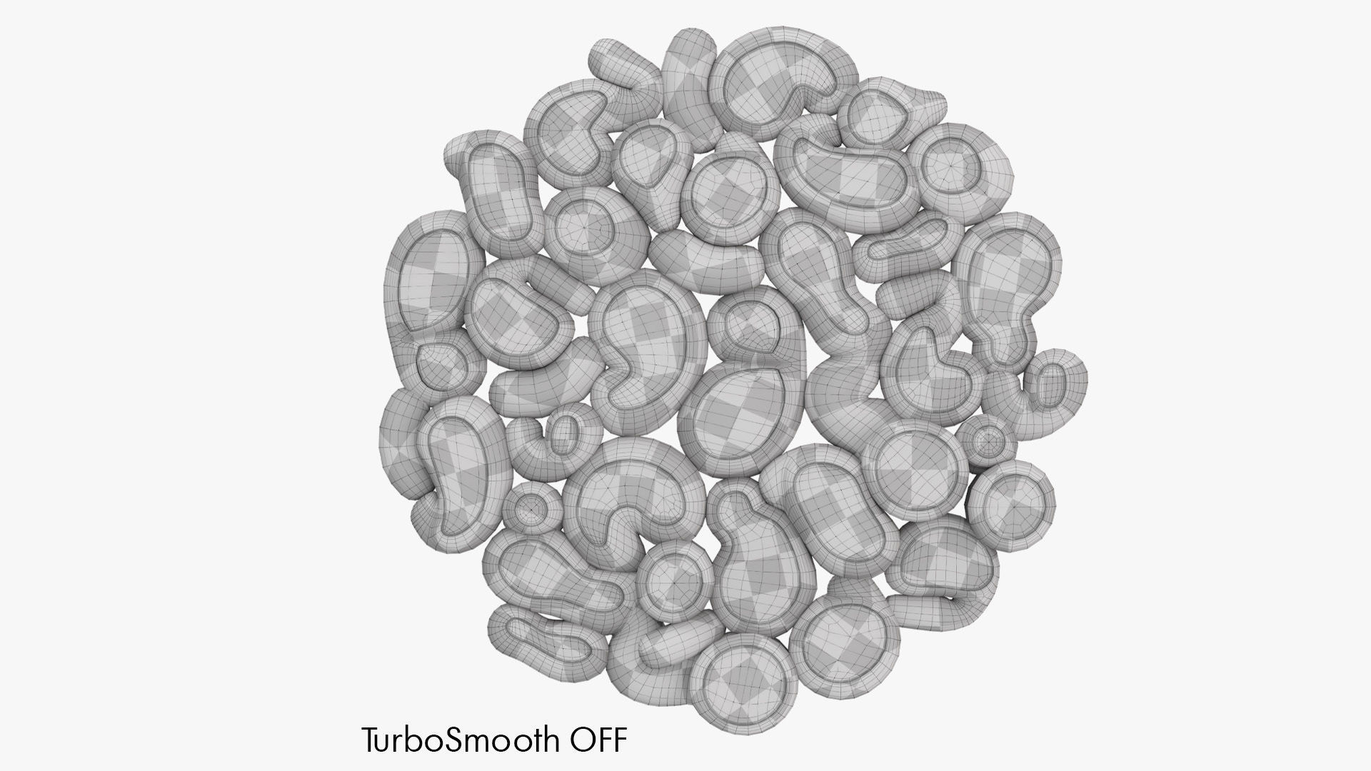 Bubble Golden Mirror 3D model_6