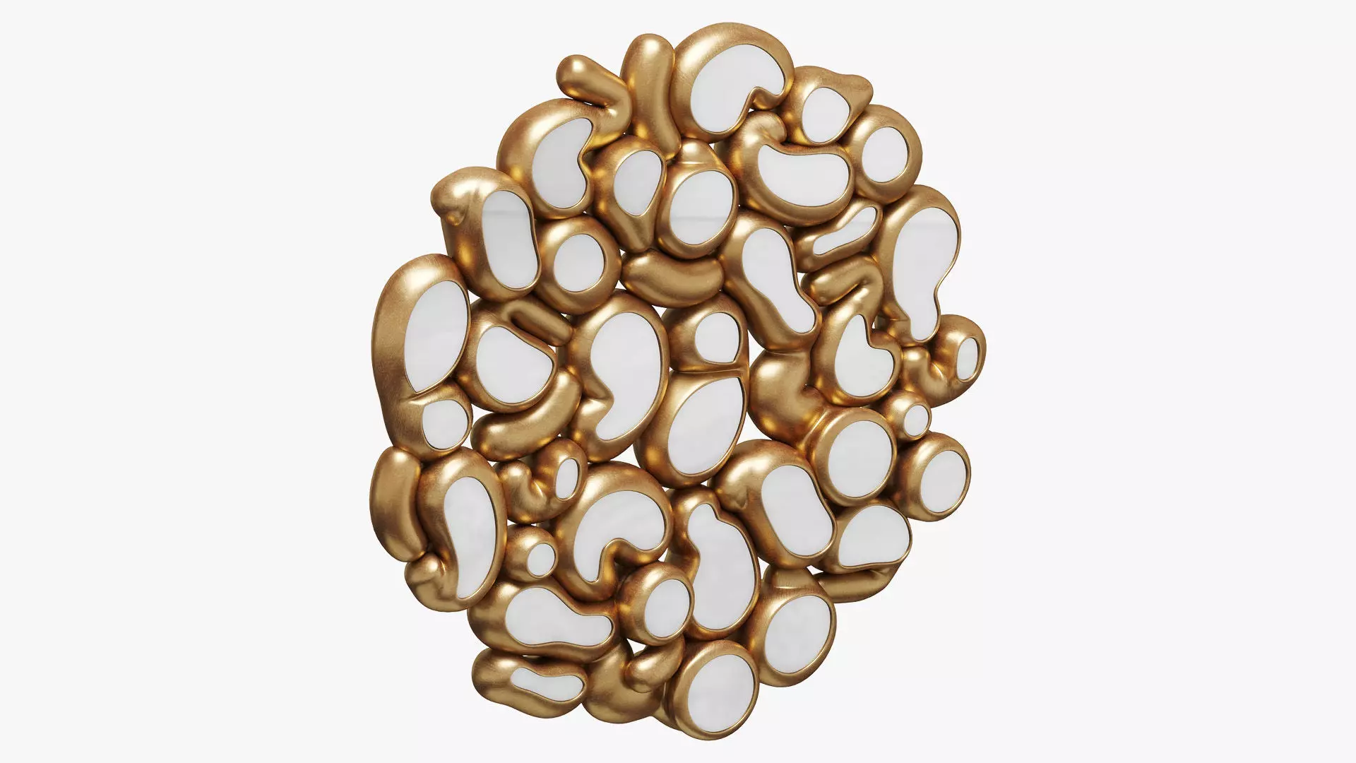 Bubble Golden Mirror 3D model_0