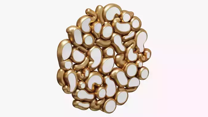 Bubble Golden Mirror 3D model
