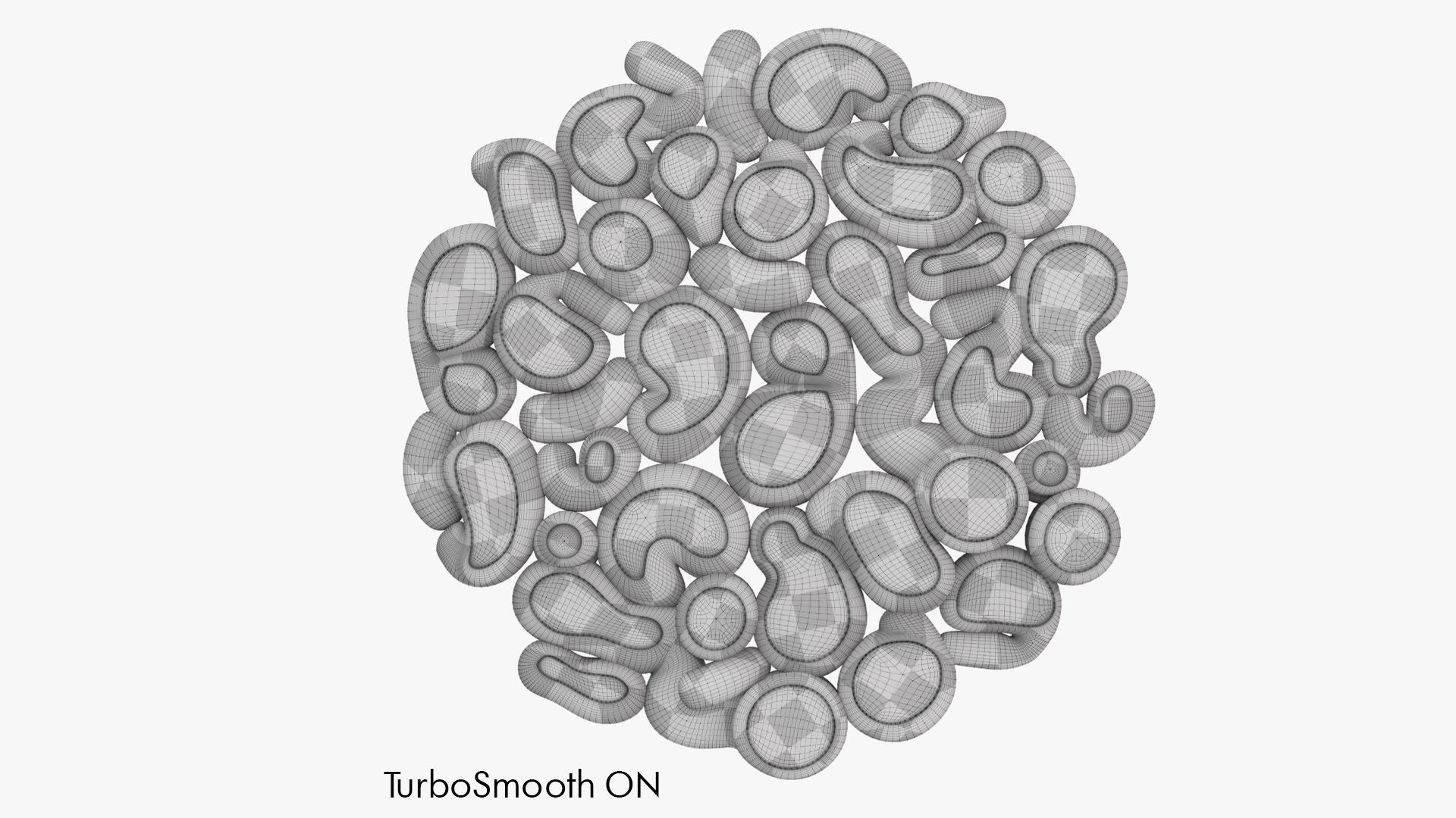 Bubble Golden Mirror 3D model_5