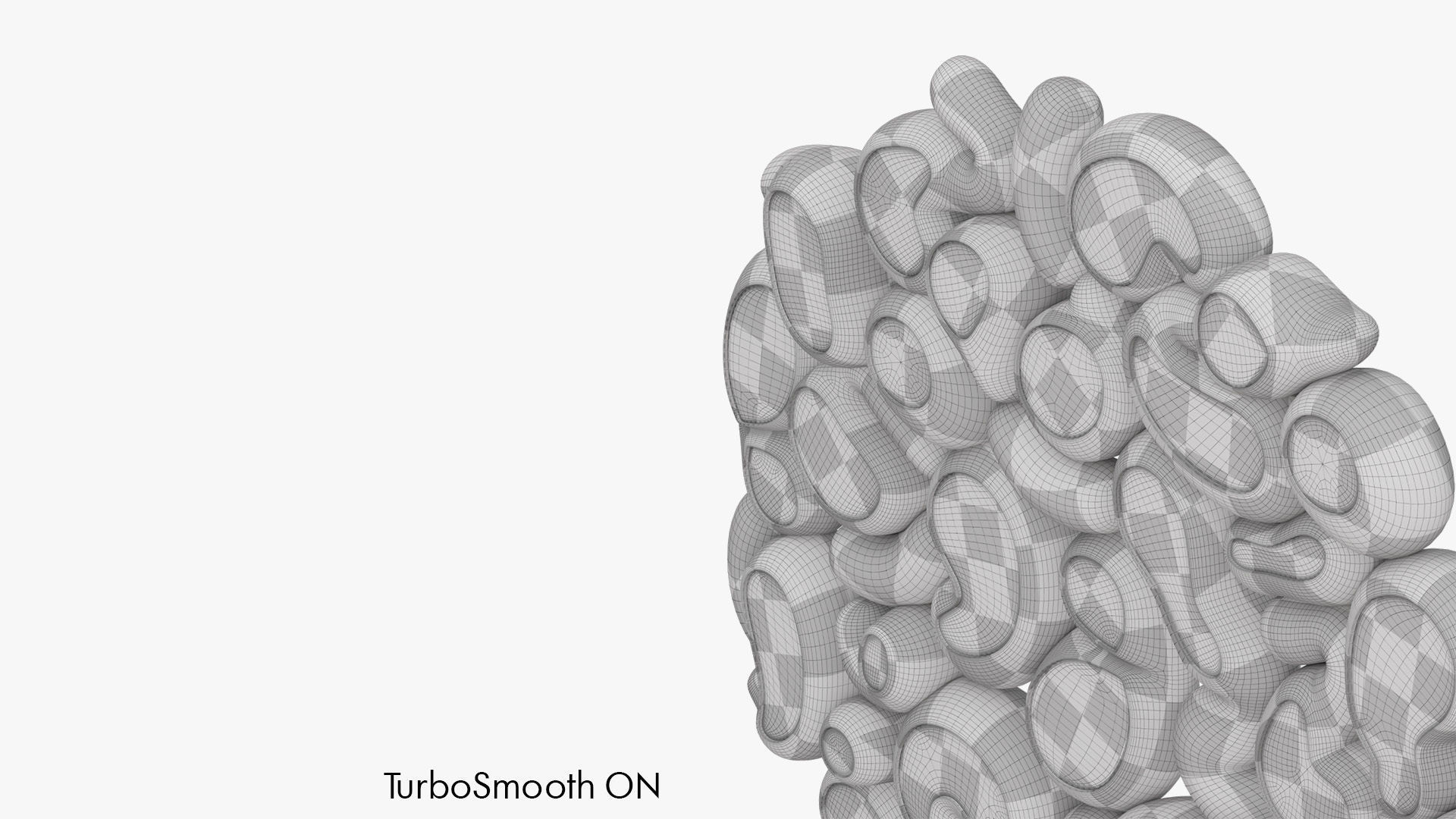 Bubble Golden Mirror 3D model_7