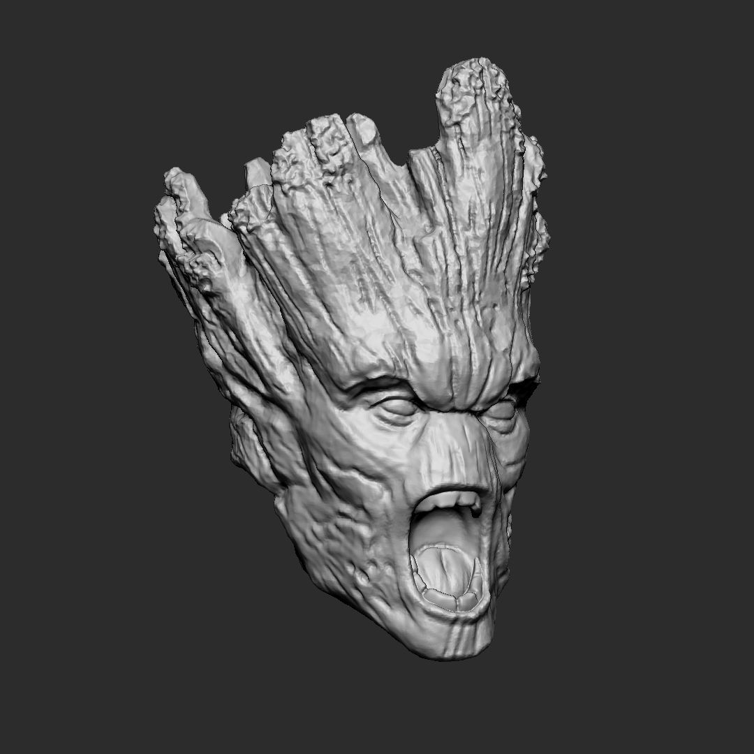 Groot - Guardians of The Galaxy head 3D print model_2
