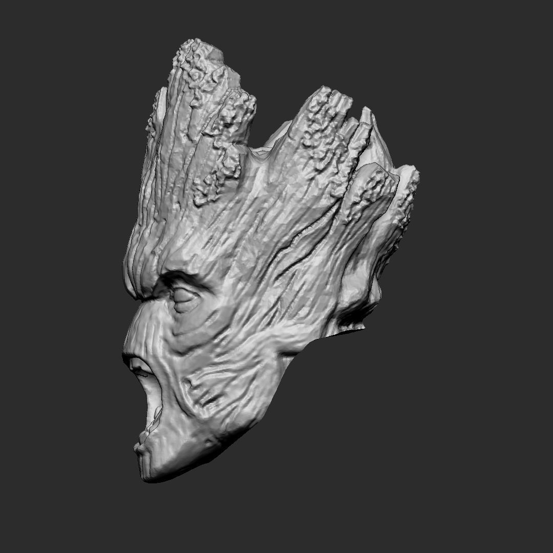 Groot - Guardians of The Galaxy head 3D print model_4