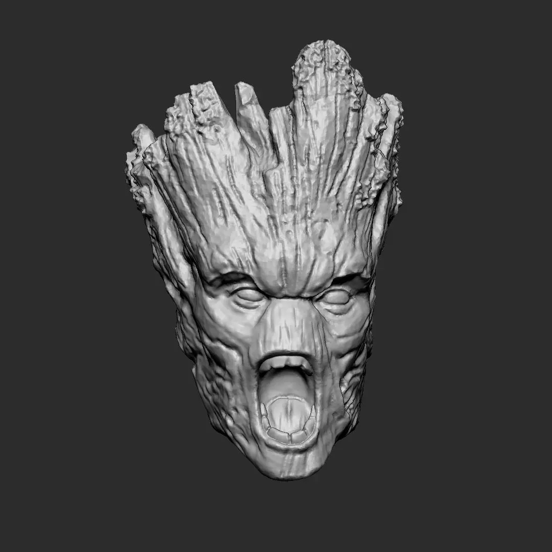 Groot - Guardians of The Galaxy head 3D print model_0
