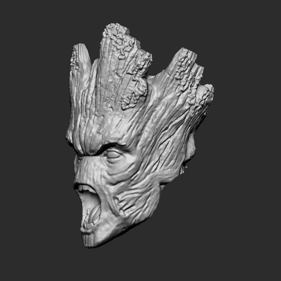 Groot - Guardians of The Galaxy head 3D print model_3