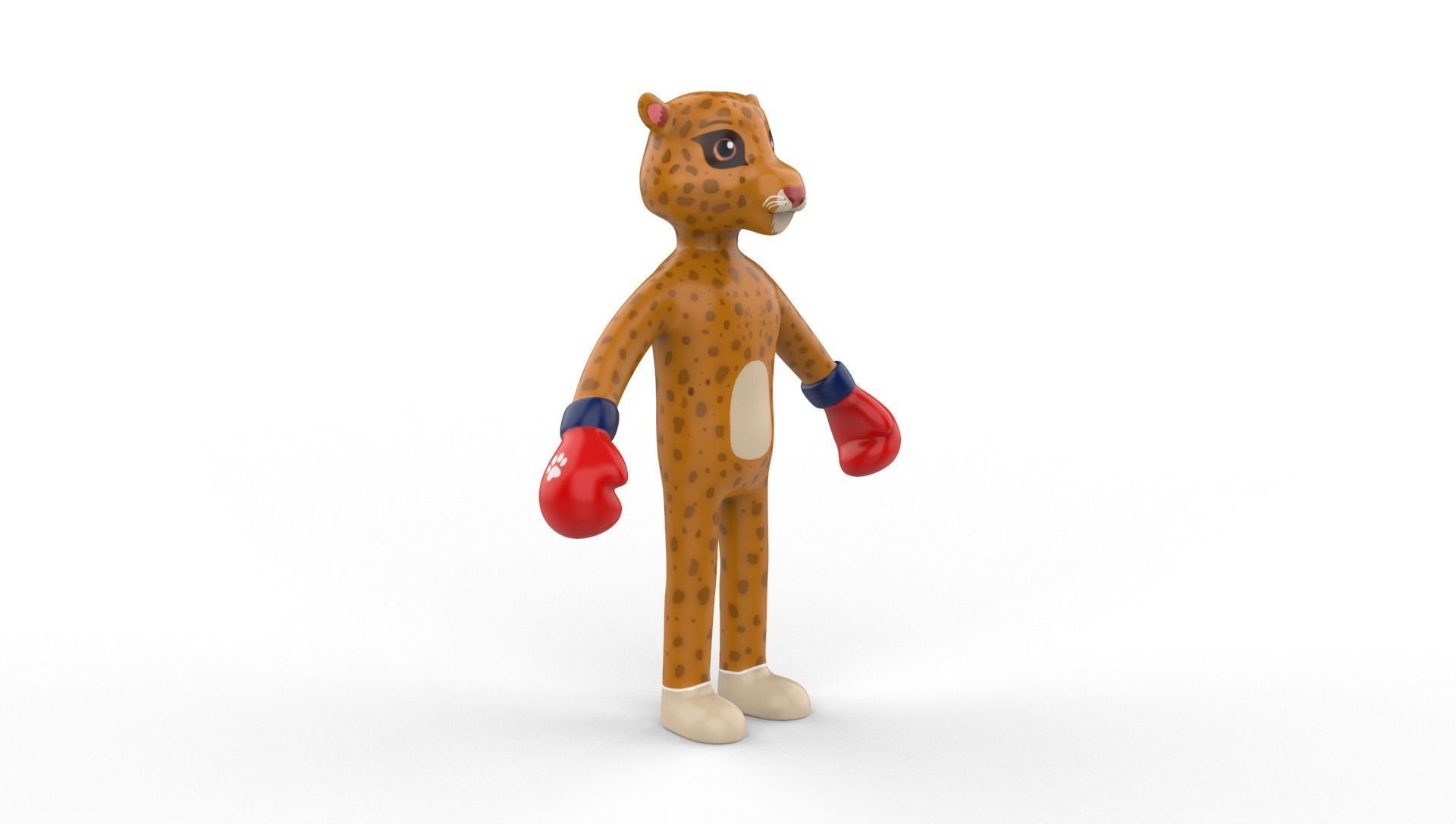 Boxing Cheetah Animal Animated Low-poly 3D model_19