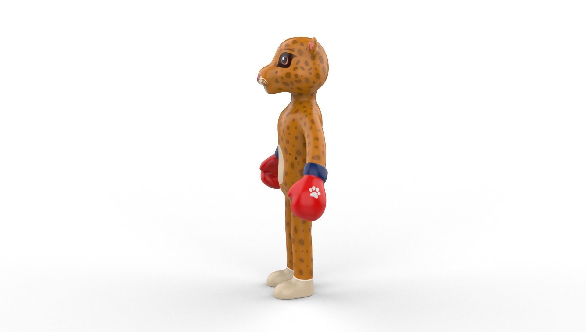 Boxing Cheetah Animal Animated Low-poly 3D model_10