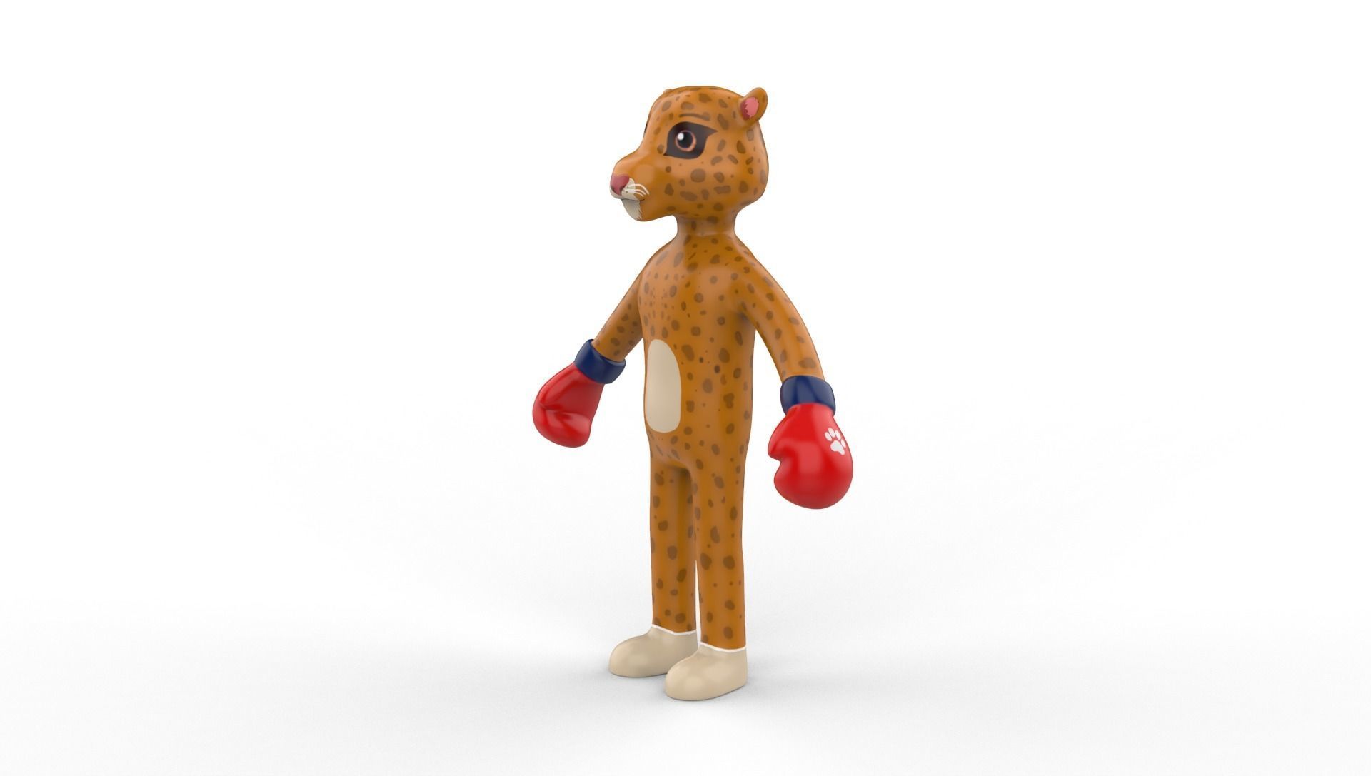 Boxing Cheetah Animal Animated Low-poly 3D model_9