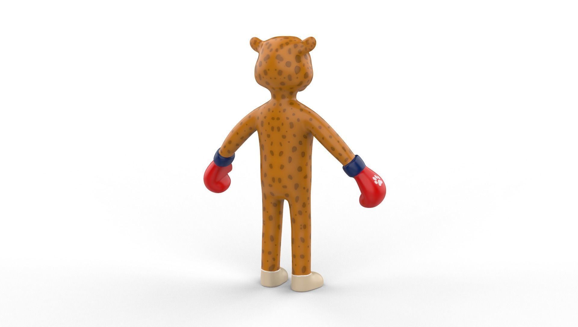 Boxing Cheetah Animal Animated Low-poly 3D model_15