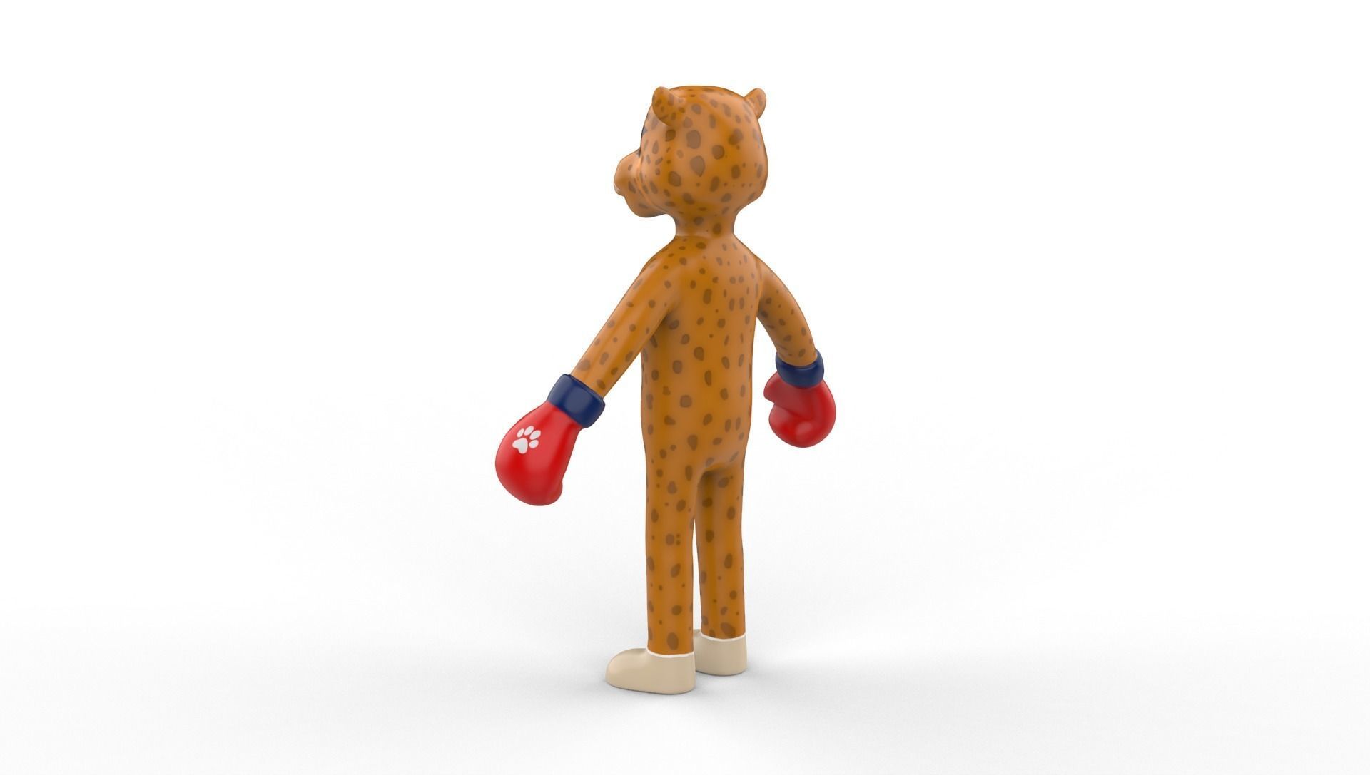 Boxing Cheetah Animal Animated Low-poly 3D model_12