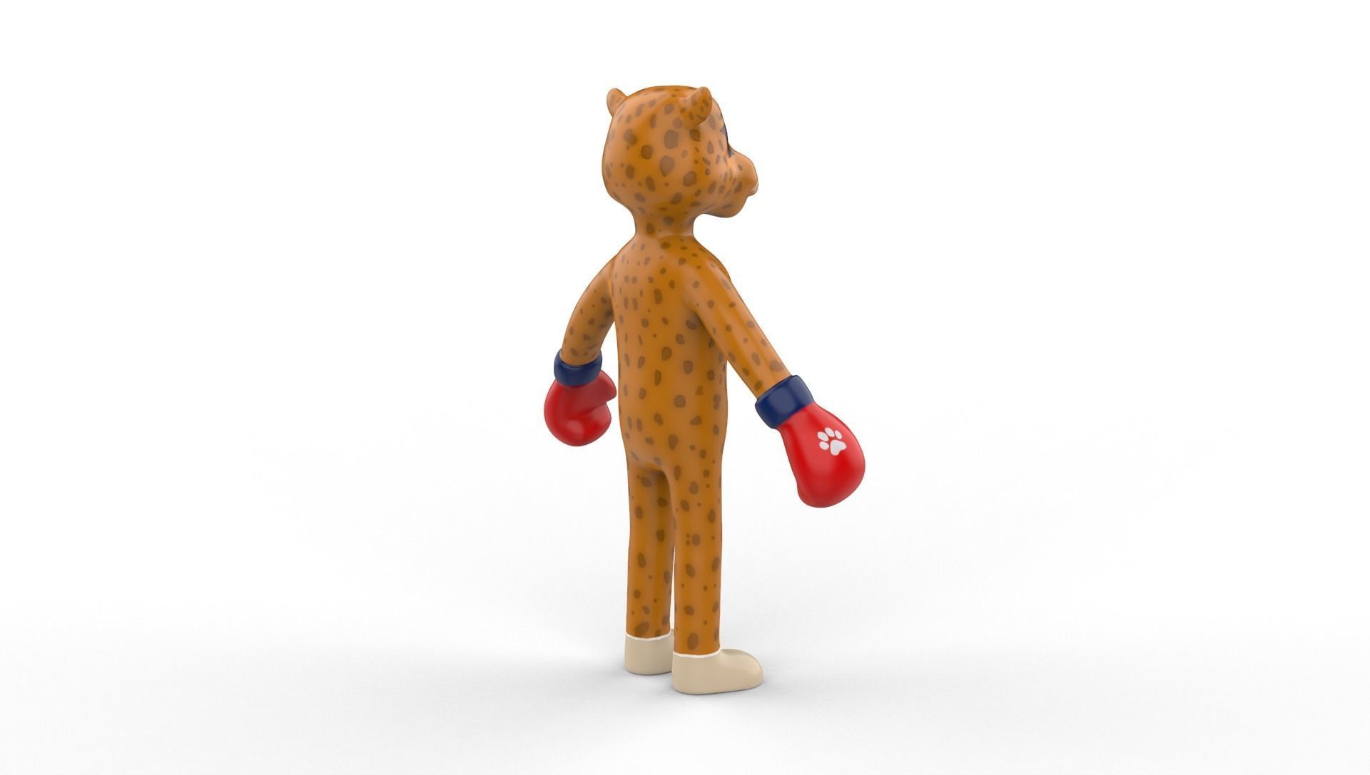 Boxing Cheetah Animal Animated Low-poly 3D model_16