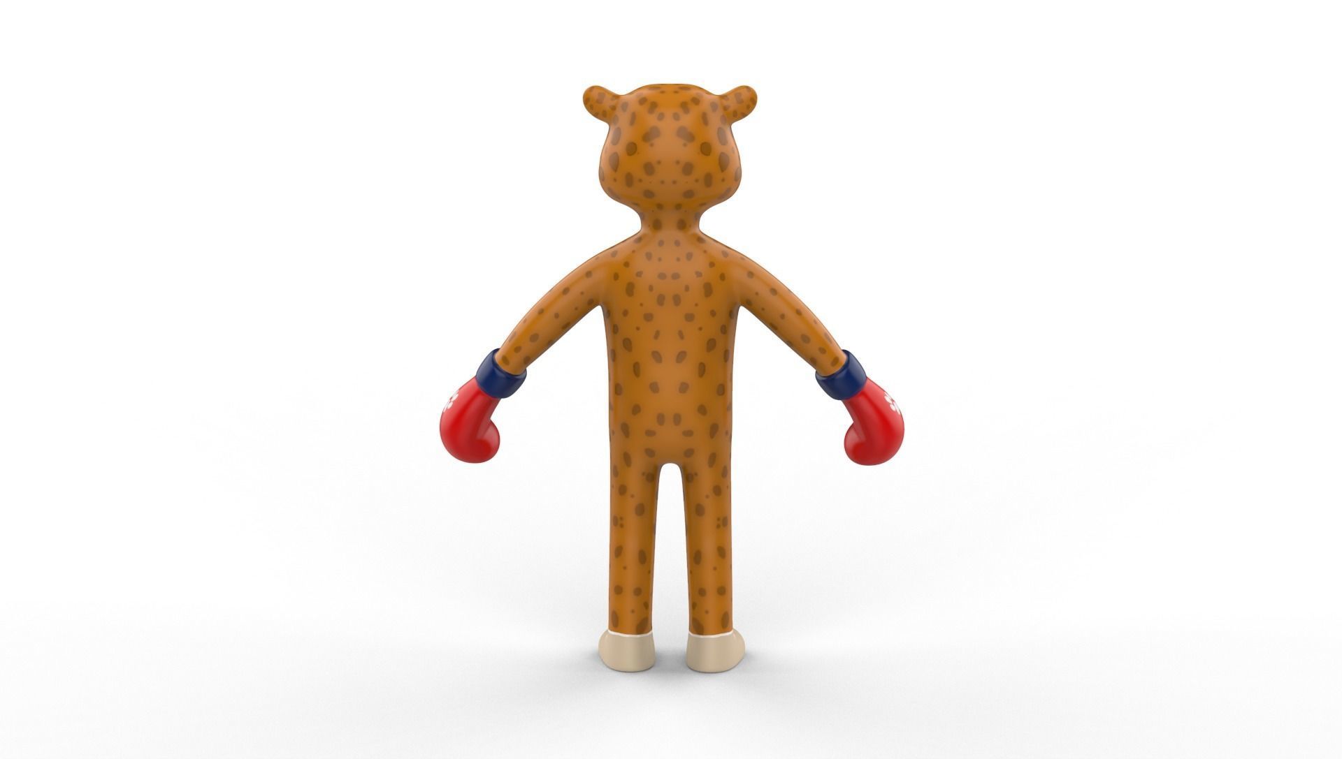 Boxing Cheetah Animal Animated Low-poly 3D model_14