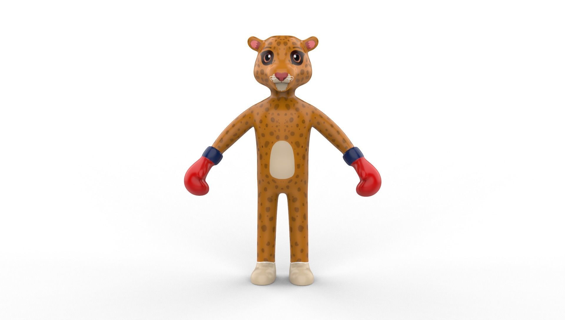 Boxing Cheetah Animal Animated Low-poly 3D model_21