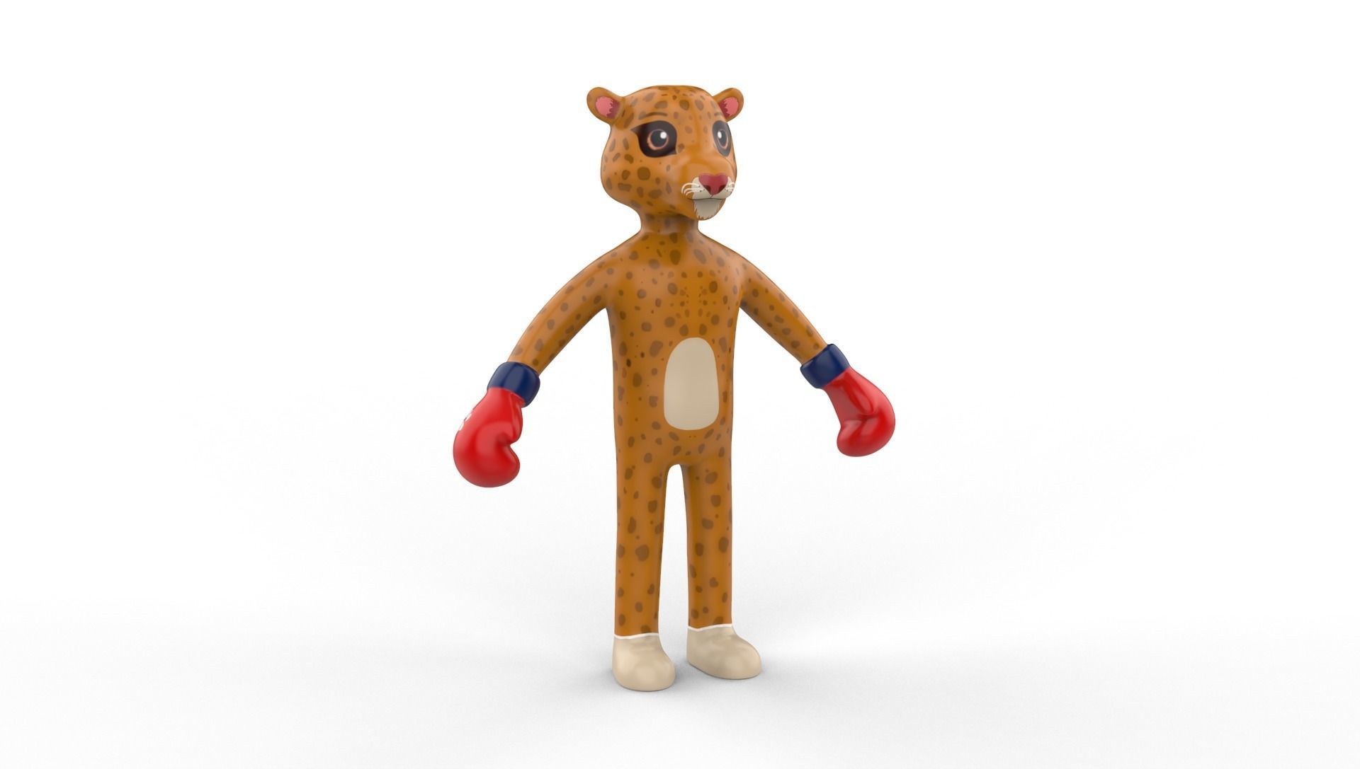 Boxing Cheetah Animal Animated Low-poly 3D model_20