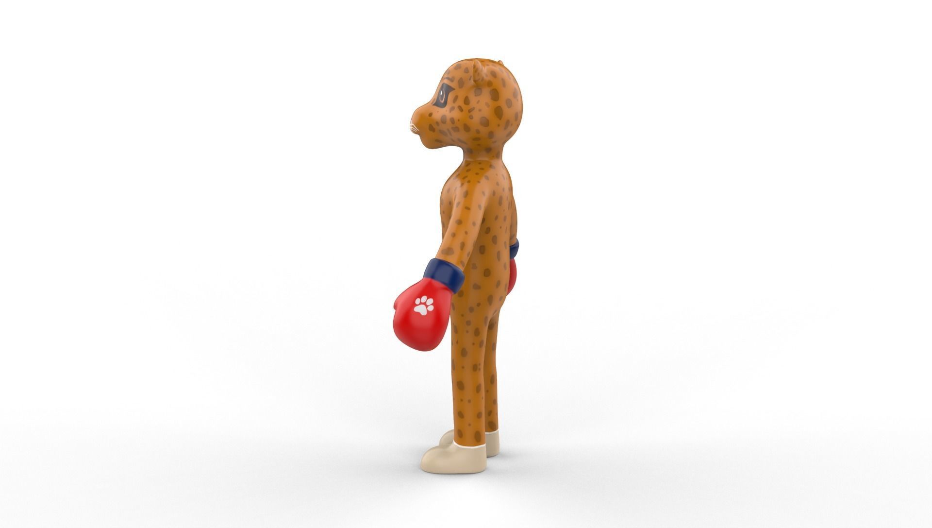 Boxing Cheetah Animal Animated Low-poly 3D model_11