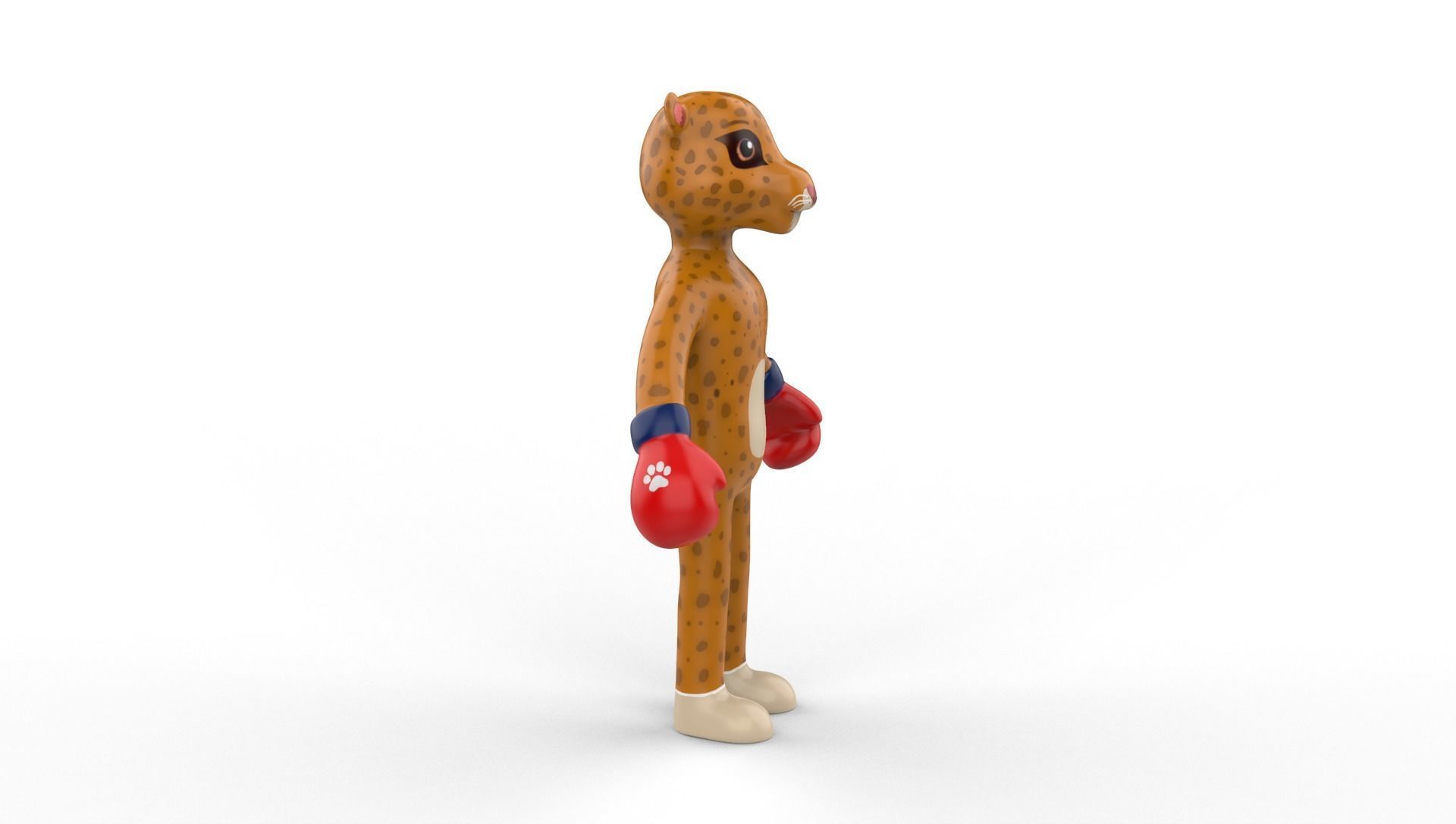 Boxing Cheetah Animal Animated Low-poly 3D model_18