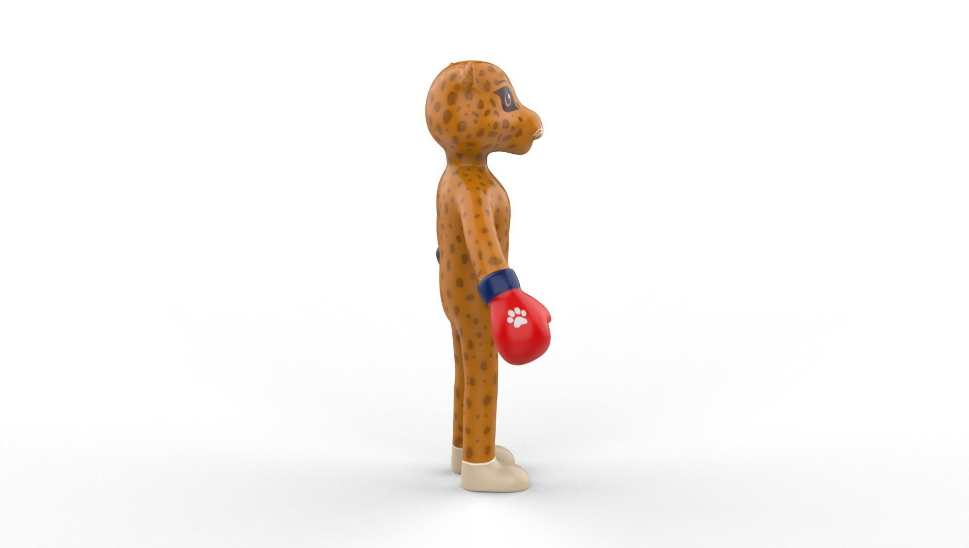 Boxing Cheetah Animal Animated Low-poly 3D model_17