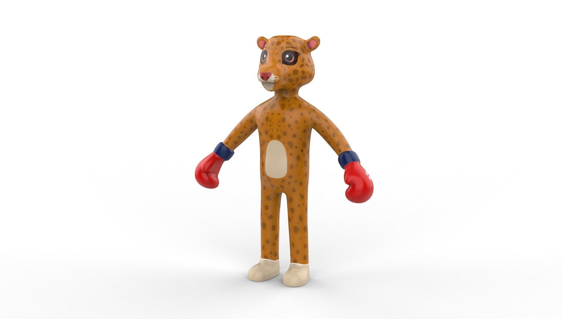 Boxing Cheetah Animal Animated Low-poly 3D model_8