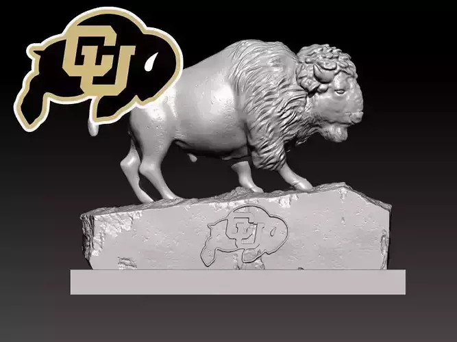 NCAA - COLORADO BUFFALOES FOOTBALL MASCOT STATUE - 3D PRINT 3D print model