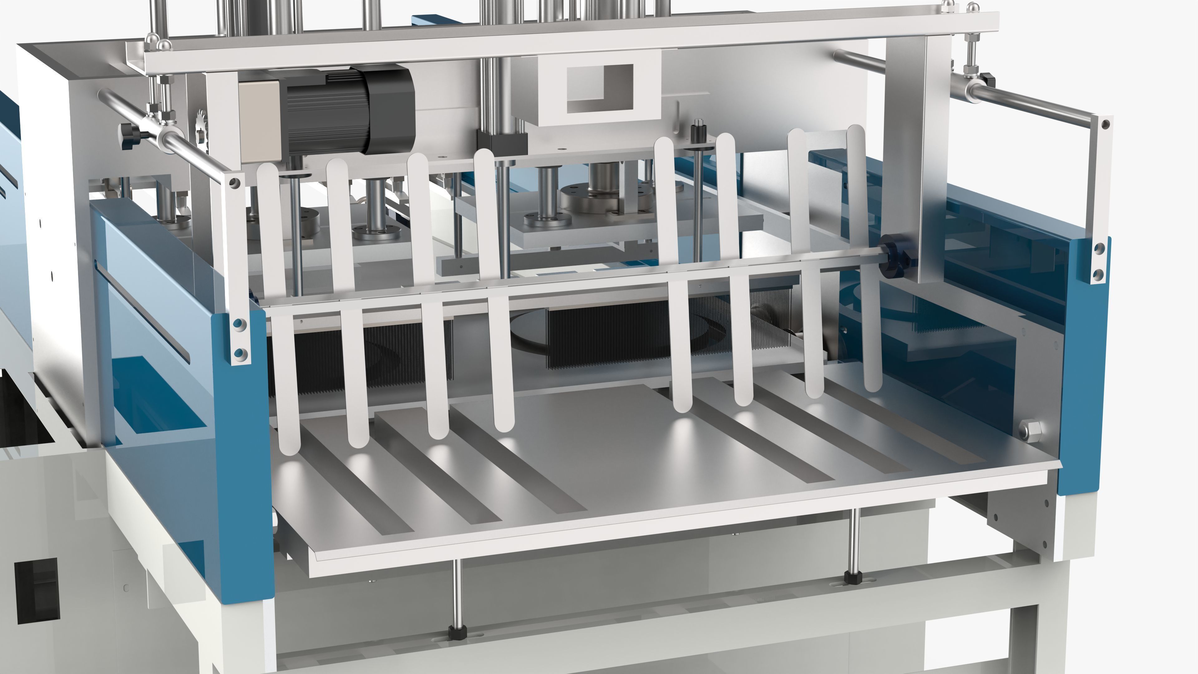 Automatic Plastic T-shirt Bag Making Machine 3D model_10