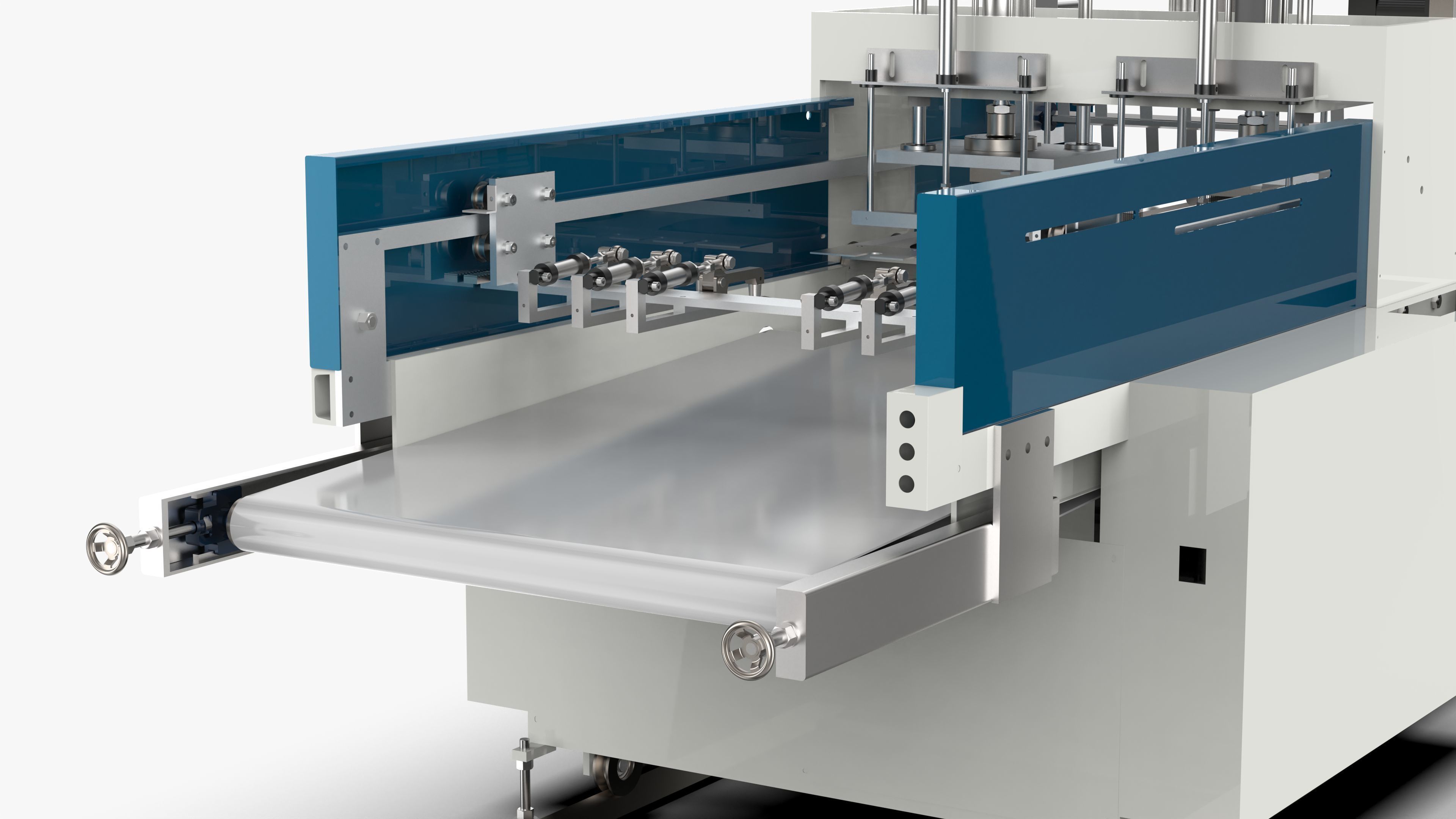 Automatic Plastic T-shirt Bag Making Machine 3D model_9