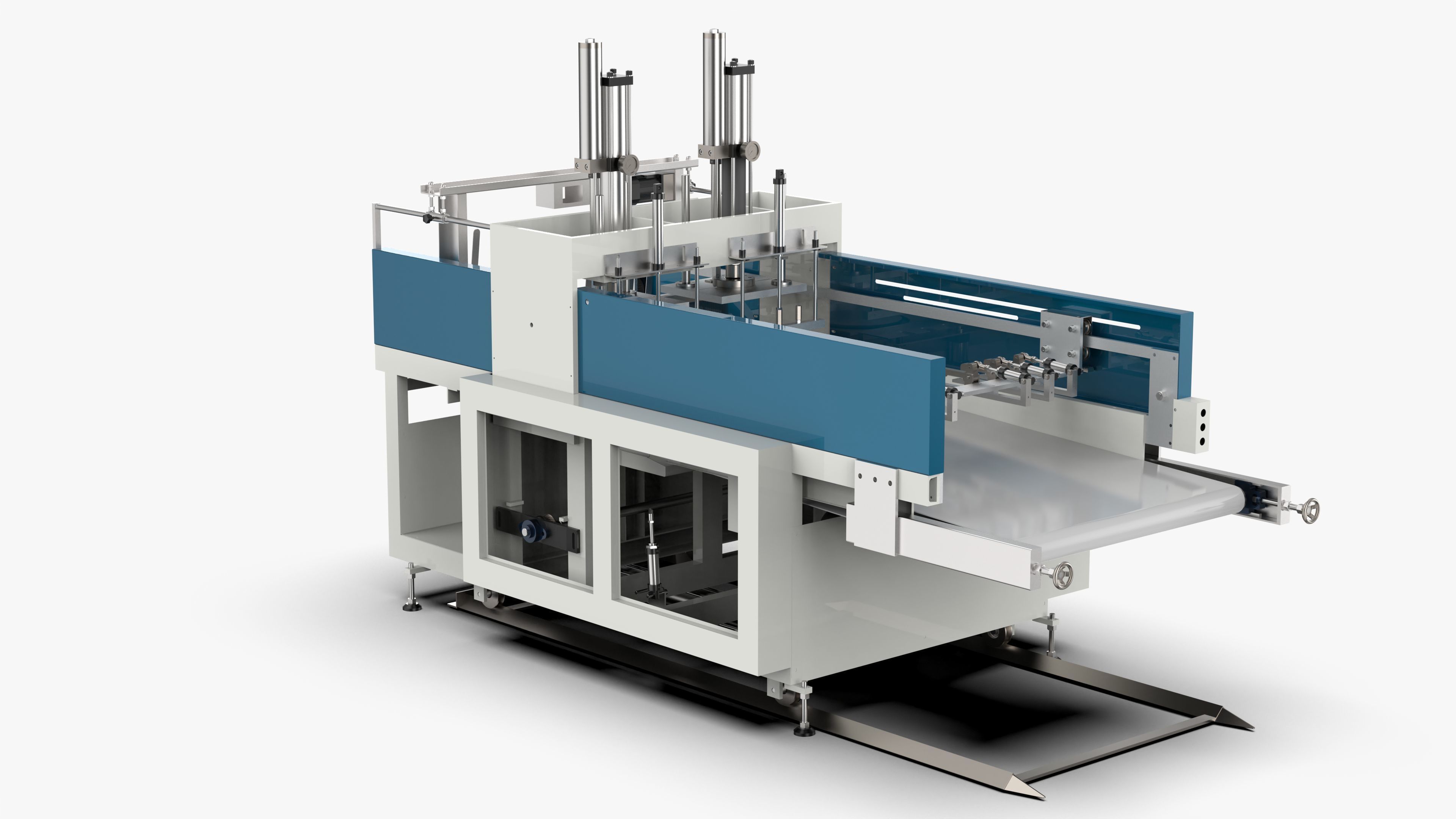 Automatic Plastic T-shirt Bag Making Machine 3D model_4