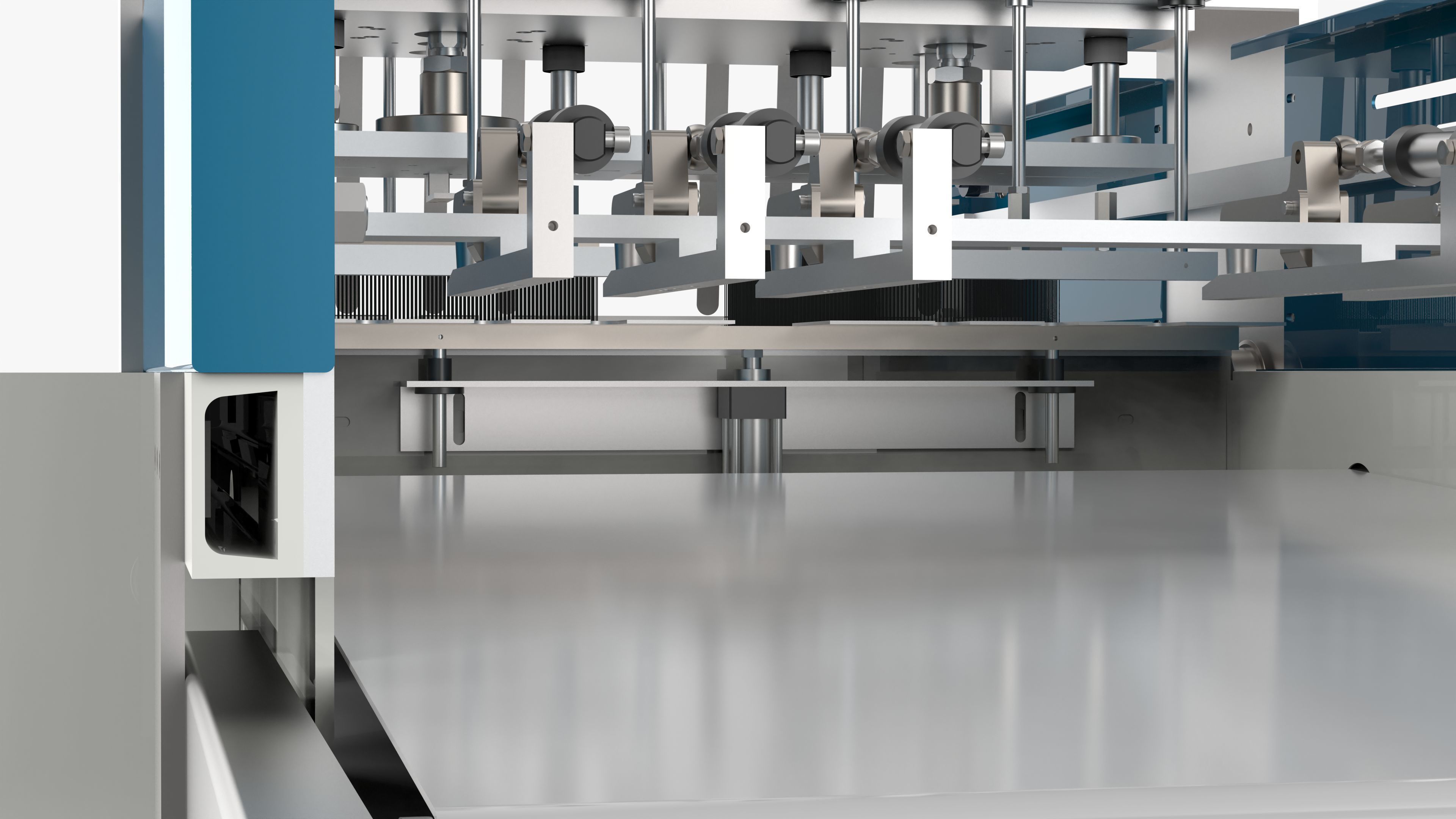 Automatic Plastic T-shirt Bag Making Machine 3D model_13