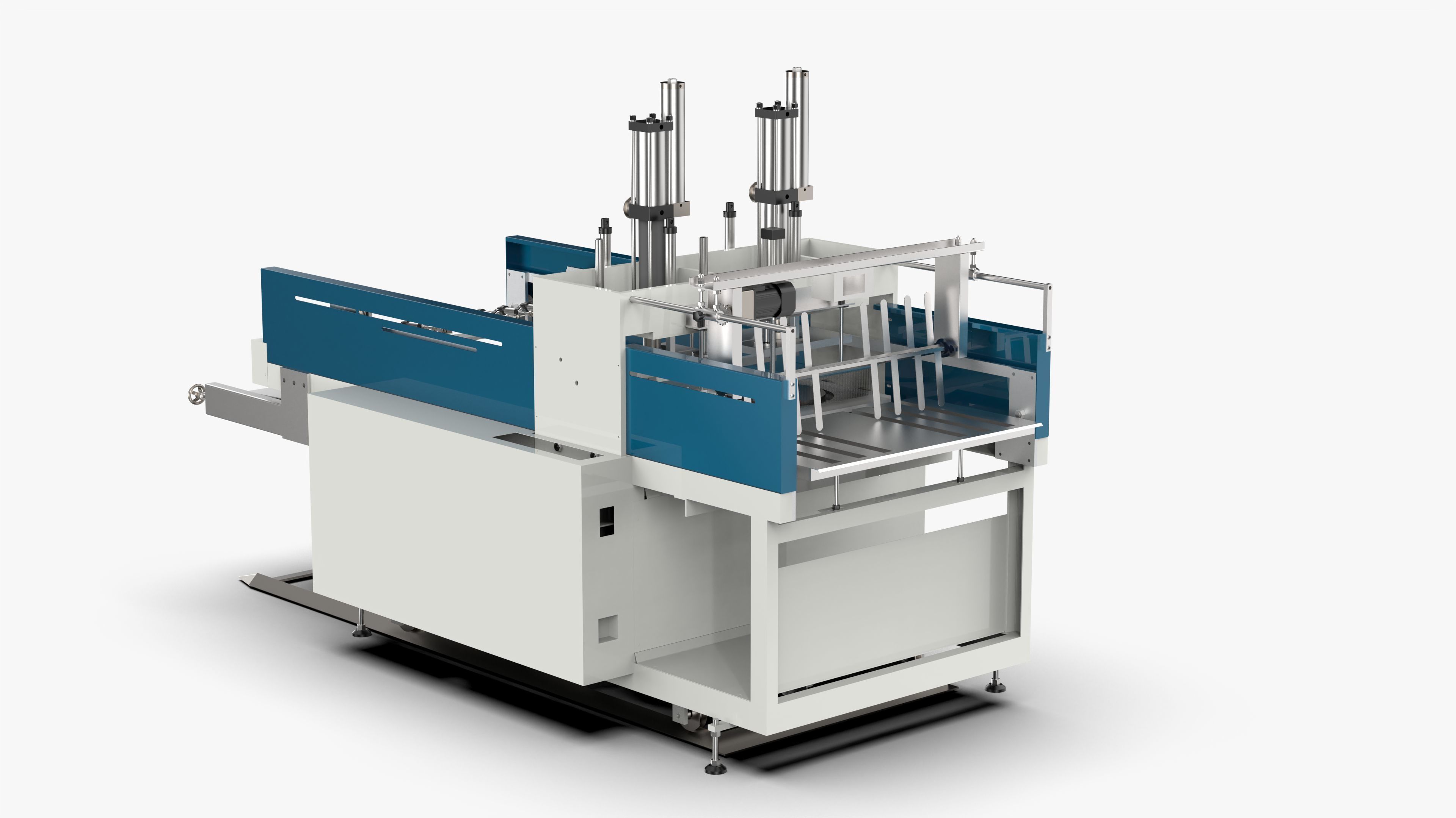 Automatic Plastic T-shirt Bag Making Machine 3D model_2