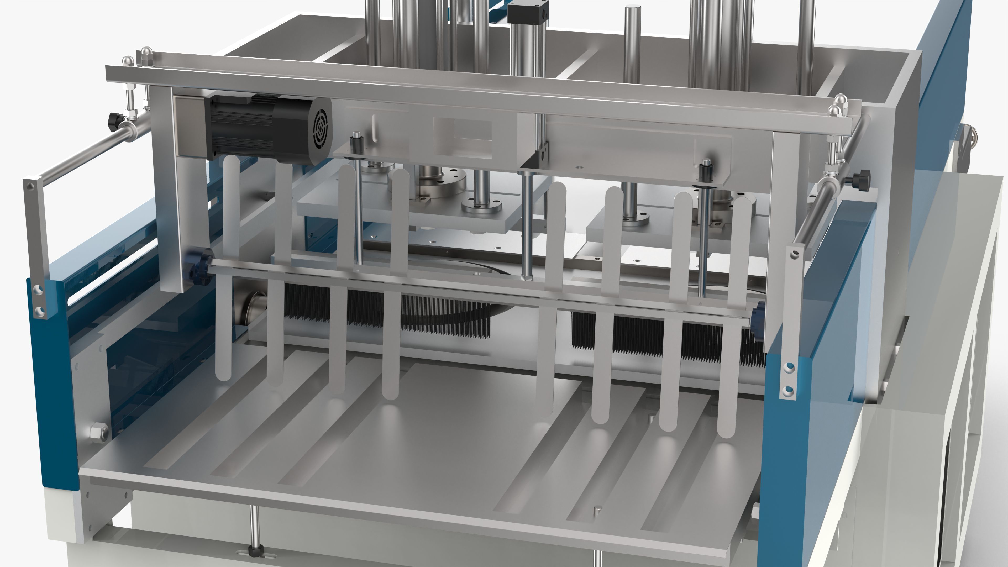 Automatic Plastic T-shirt Bag Making Machine 3D model_11