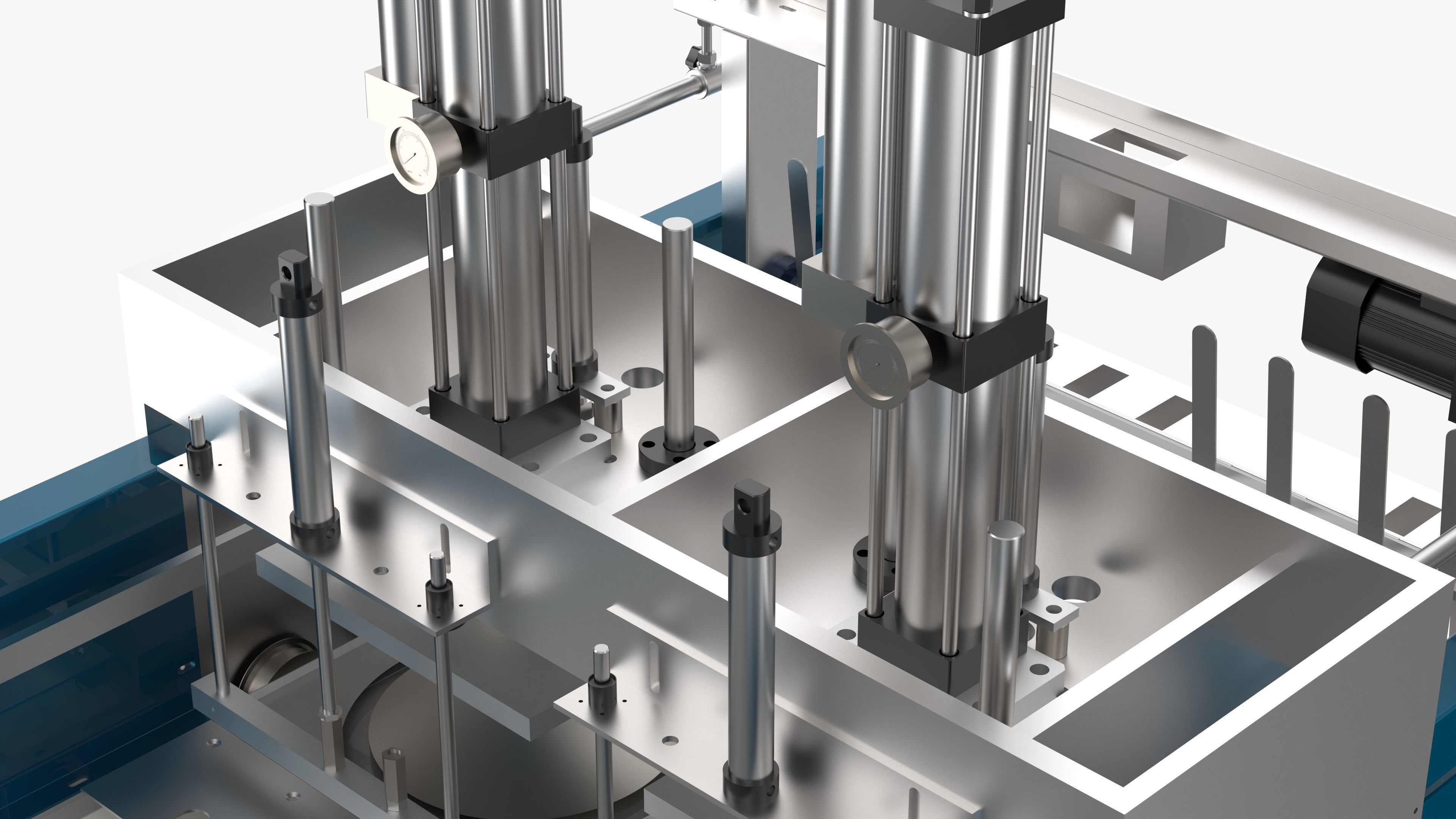 Automatic Plastic T-shirt Bag Making Machine 3D model_14