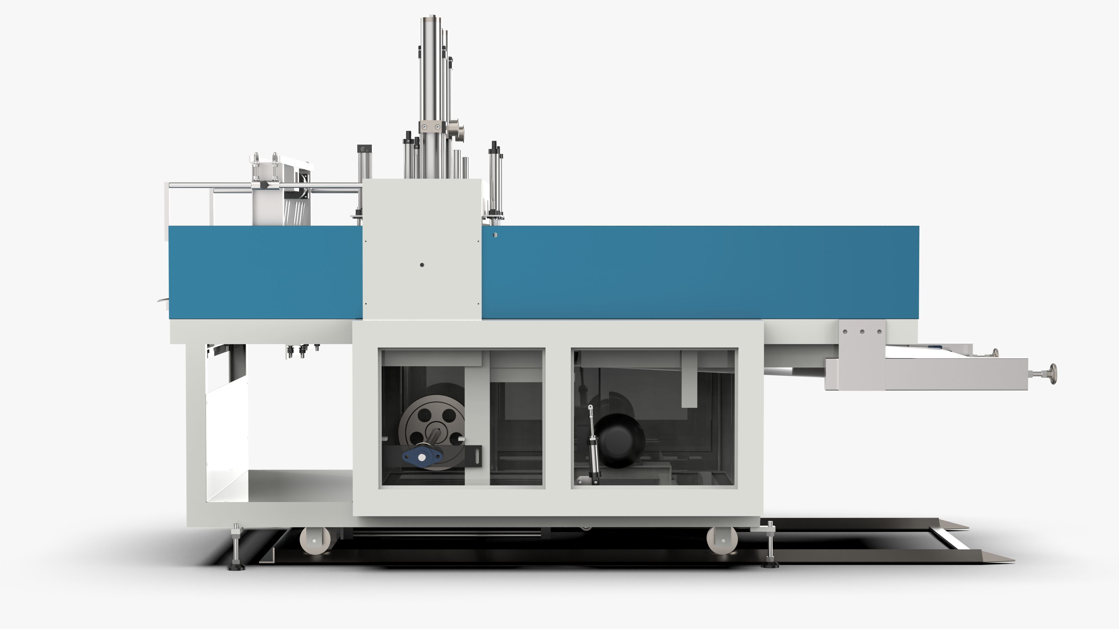 Automatic Plastic T-shirt Bag Making Machine 3D model_6