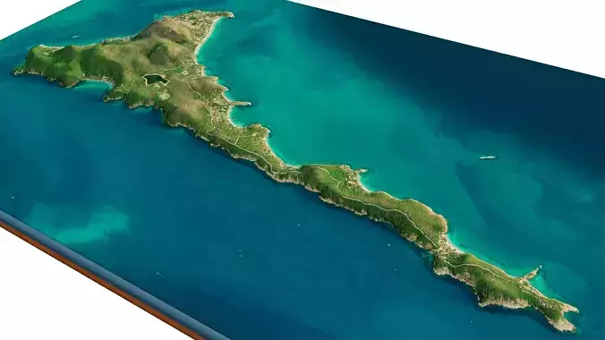Ko Samet Island 3d model terrain