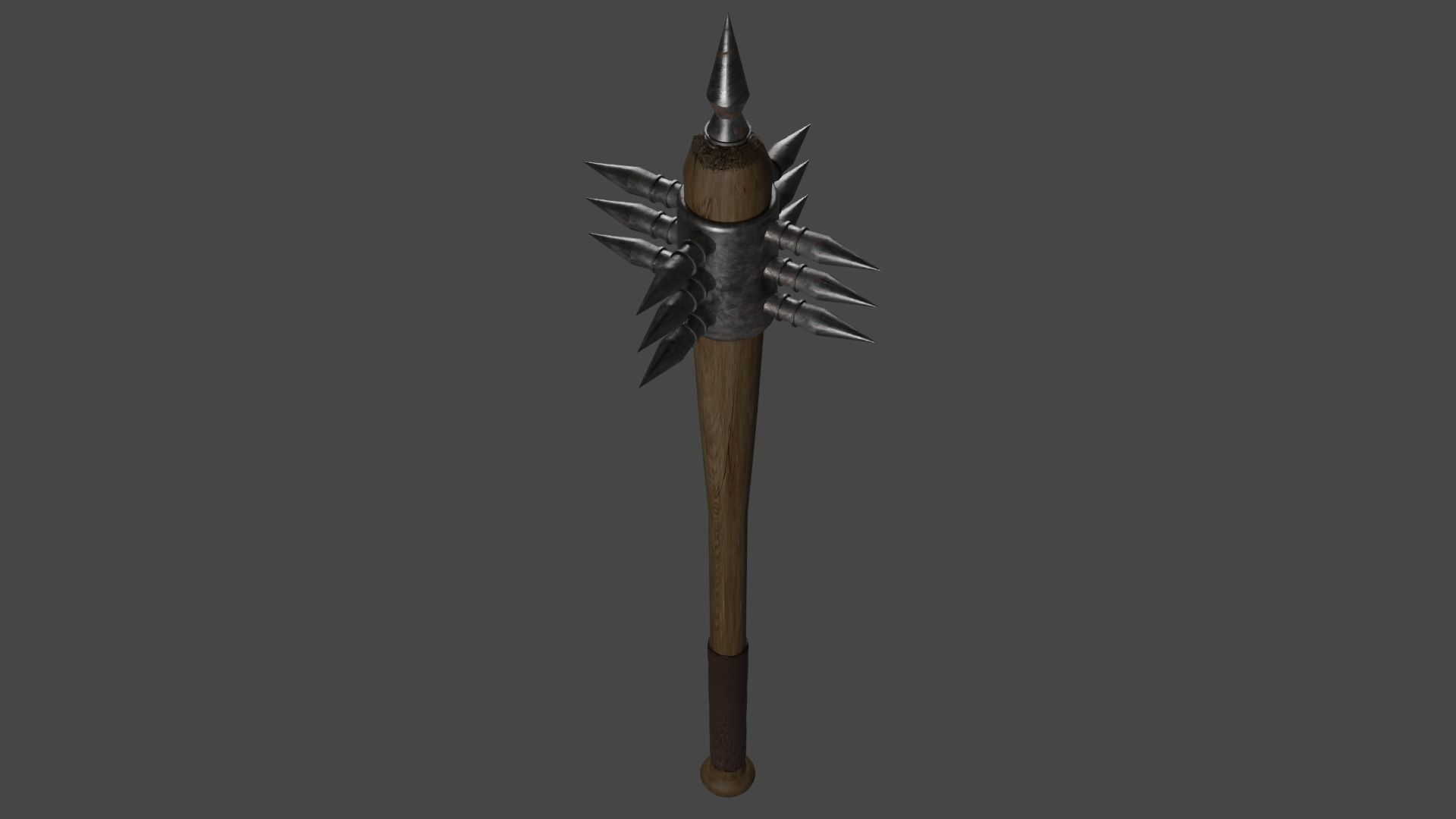 Baseball Bat with Spikes Weapon  Low-poly 3D model_5