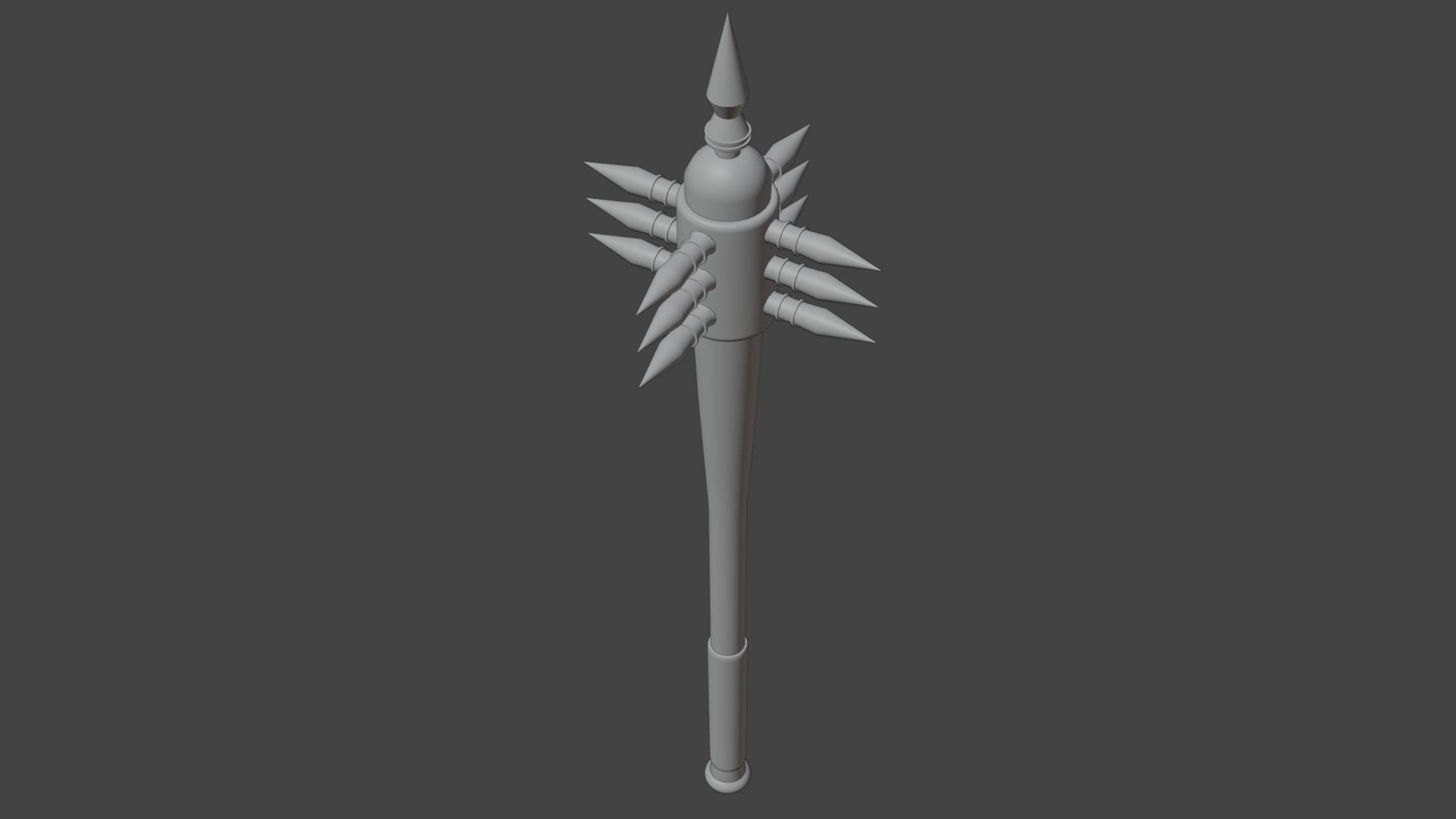 Baseball Bat with Spikes Weapon  Low-poly 3D model_6