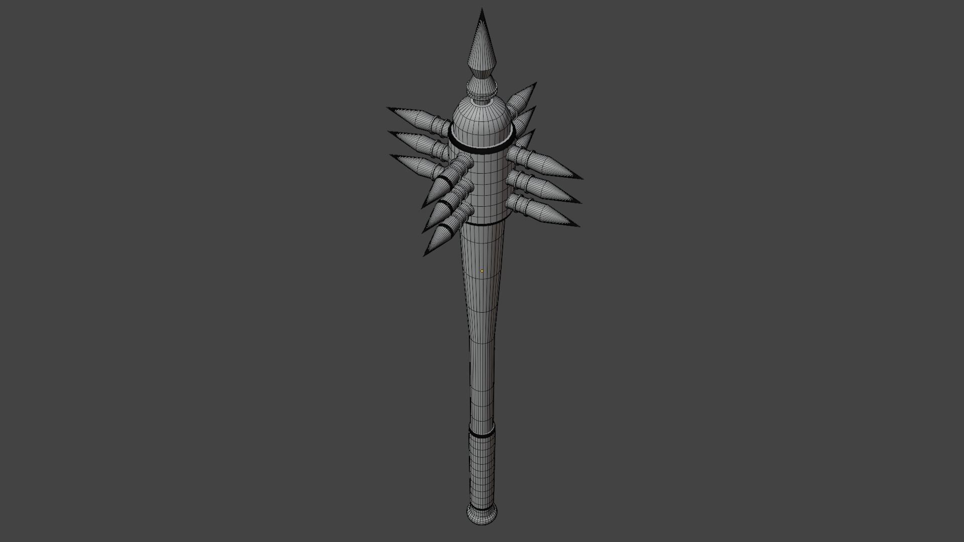 Baseball Bat with Spikes Weapon  Low-poly 3D model_7