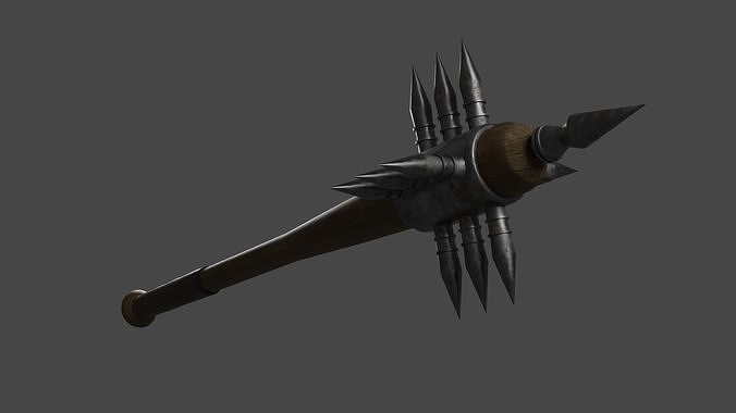 Baseball Bat with Spikes Weapon  Low-poly 3D model