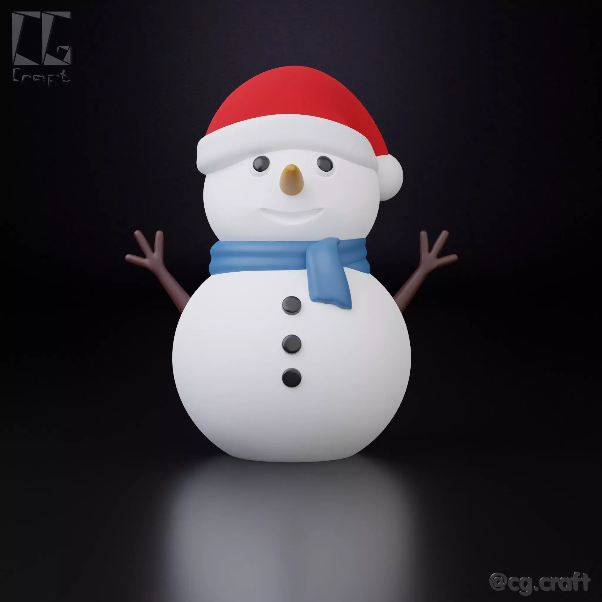 Snowman Free 3D print model_0